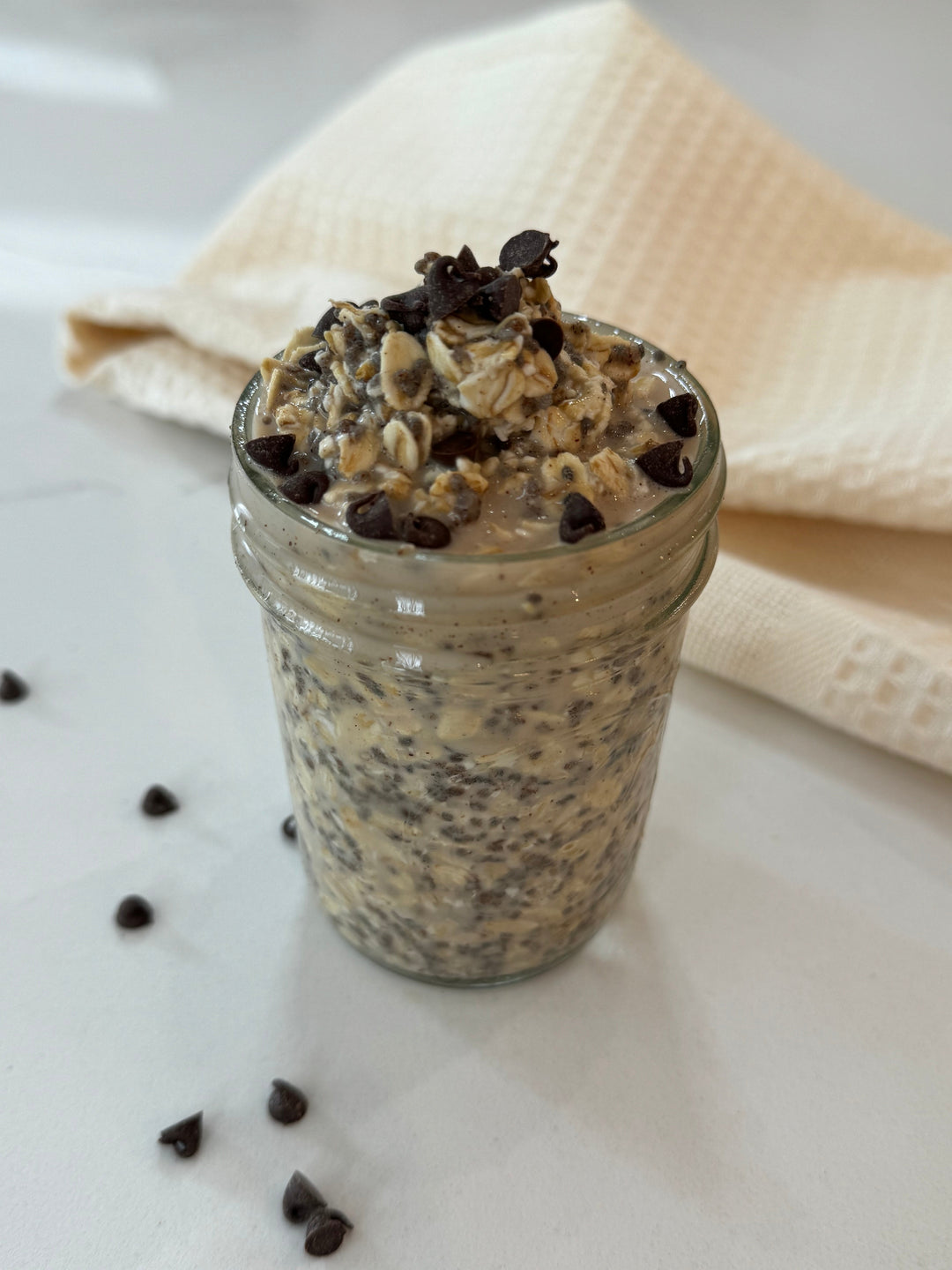 Chocolate Chip Cookie Dough Overnight Oats