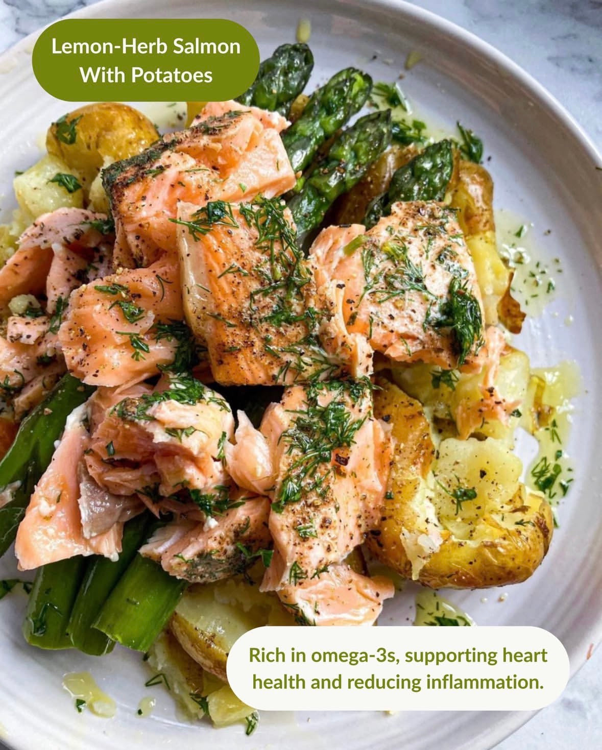 Lemon Herb Salmon with Potatoes (Easy Mediterranean Diet Dinner)