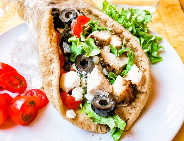 Easy Mediterranean Chicken Wrap