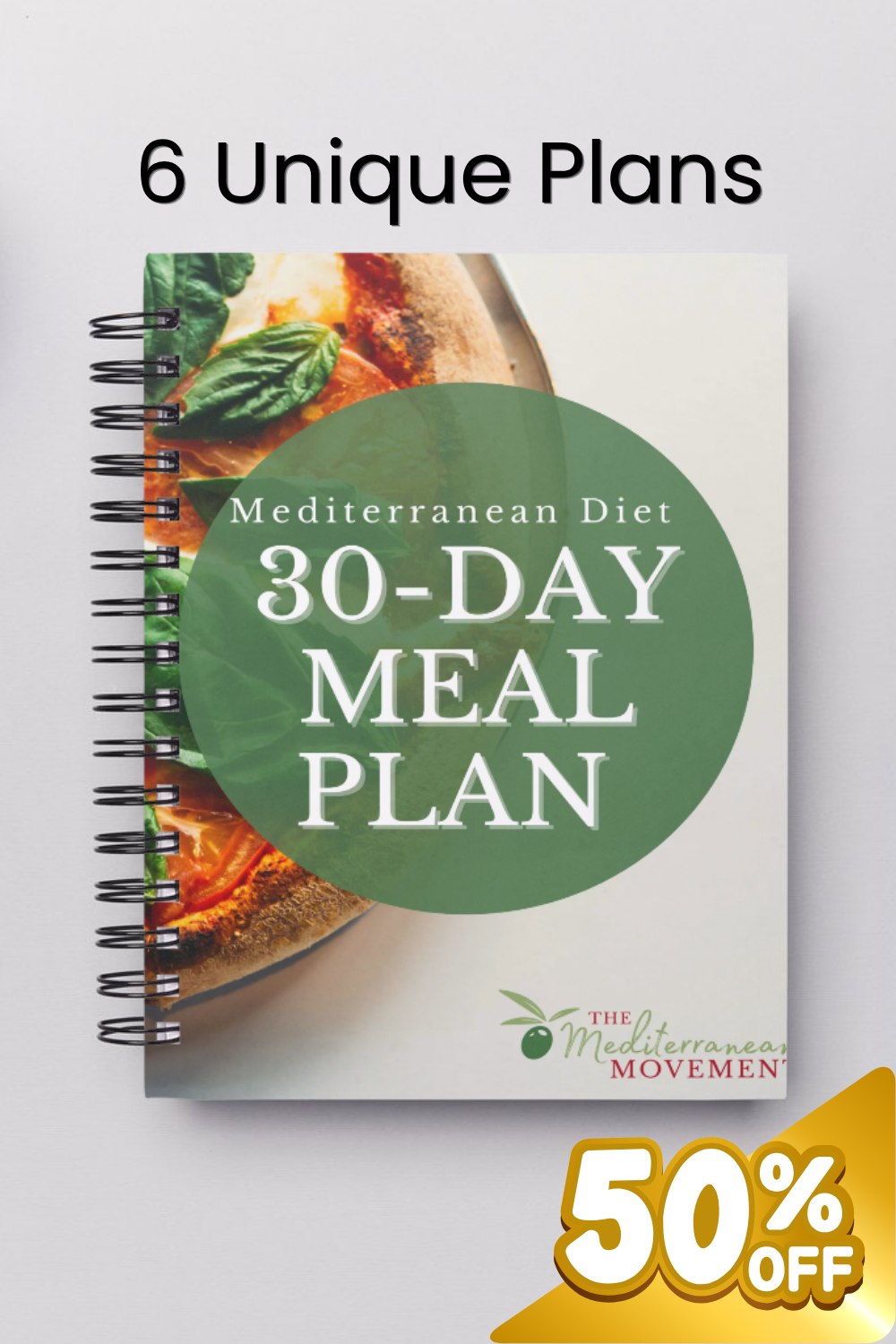 Mediterranean Meal Bundle – 6 Unique Plans, 6 Months (SAVE 50%)